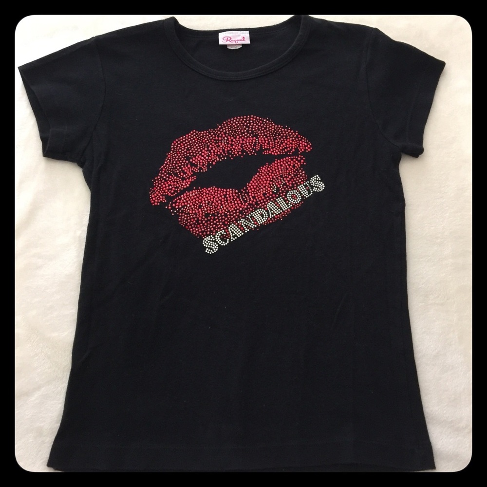 Studded Lips Embellished Top